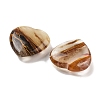 Heart Tigerskin Glass Palm Stones G-C134-06A-04-2