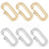 6Pcs 2 Colors Brass Clasps KK-WR0001-79-1