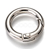 Zinc Alloy Spring Gate Rings PALLOY-C100-01P-03-2