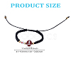 1Pc Sport Theme Acylic & Alloy Braided Bead Bracelets BJEW-LP0003-23C-2