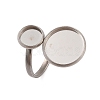 Non-Tarnish 304 Stainless Steel Open Cuff Ring Findings STAS-E124-05J-P-1