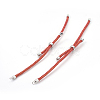 Adjustable Nylon Cord Slider Bracelet Making MAK-F026-A02-P-1
