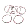 AB Color Faceted Rondelle Glass Beaded Stretch Bracelets for Women BJEW-PH01821-05-1