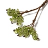 Natural Quartz Crystal Braided Bead Pendant Necklacess NJEW-K258-05B-3