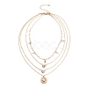 Alloy Rhinestone Tiered Necklaces NJEW-FS0001-03-1