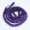 Natural Amethyst Round Bead Strands G-M212-10mm-01B-2