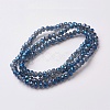 Electroplate Glass Beads Strands EGLA-F124-FR-B01-2
