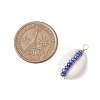 6Pcs 6 Styles Natural Cowrie Shell & Glass Seed Beads Pendants PALLOY-JF02759-07-2