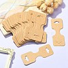 Kraft Paper Fold Over Jewelry Display Cards with Hanging Hole CDIS-YW0001-12-5