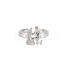 Non-Tarnish 304 Stainless Steel 12 Constellations/Zodiac Signs Open Cuff Ring for Women RJEW-S405-156P-I-1