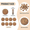 30Pcs Natural Schima Wood Beads WOOD-TA0003-07-4