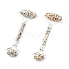 Natural Dalmatian Jasper Brass Face Massager MRMJ-G009-45P-1
