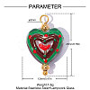 304 Stainless Steel with Glass Pendants GL-OY001-03G-02-2
