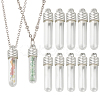 12Pcs 2 Style Clear Glass Tube Wish Bottle Pendants FIND-PH0017-07-1
