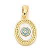 Brass Micro Pave Cubic Zirconia Pendents KK-M303-01G-06-1