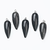 Natural Obsidian Pointed Pendants G-F705-01B-P-1