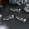 6Pcs Skeleton Halloween Zinc Alloy Brooch JEWB-FH0002-37AS-4