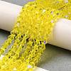 Transparent Electroplate Glass Beads Strands GLAA-F029-3mm-D21-4