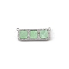 Brass Micro Pave Clear Cubic Zirconia Connector Charms CU-CBA30E8-01P-A03-1