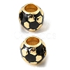 Sports Ball Brass Enamel European Beads KK-CBAF2EC-03G-04-1