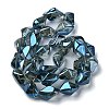 Electroplate Transparent Glass Beads Strands EGLA-E060-01A-FR04-2