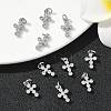 SHEGRACE Brass Micro Pave Cubic Zirconia Pendants XGRQ3D036-491P-4