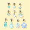 10Pcs 10 Styles Alloy Enamel & Resin European Dangle Charms PALLOY-FZ00006-6