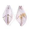 Transparent Spray Painted Glass Pendants GLAA-R215-03-B07-2