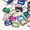 Pointed Back Glass Rhinestone Cabochons RGLA-T079-10x14mm-1