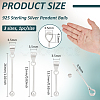3Pcs 3 Styles 925 Sterling Silver Pendant Bails STER-BC0002-94P-2