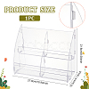 2-Tier 4 Slots Transparent Acrylic Makeup Face Mask Organizers ODIS-WH0002-66-2