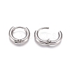 Tarnish Resistant 304 Stainless Steel Huggie Hoop Earrings EJEW-G272-01-8mm-P-3