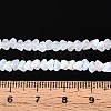 Frosted Transparent Glass Beads Strands GLAA-N054-4mm-01-4