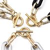 Spray Painted CCB Plastic & Aluminum Paperclip Chain Bracelets Sets BJEW-JB05432-4