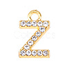 Golden Tone Alloy Rhinestone Pendants PW-WGCC773-26-1
