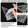 2Pcs 2 Style Acrylic Quilting Rulers DIY-AR0002-56-4