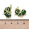 Golden Brass Glass Pendants KK-R161-02G-02-3
