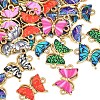 20Pcs 10 Colors Alloy Enamel Connector Charms ENAM-YW0008-04-2