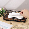 Wood and Iron Desktop Tissue Storage Holder AJEW-WH0410-106-3