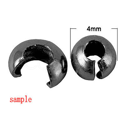 Brass Crimp Beads Covers KK-G016-G-NF-1