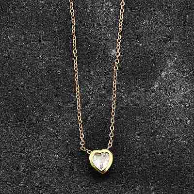 304 Stainless Steel Pendant Necklaces X-NJEW-O108-14G-1