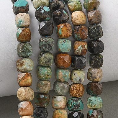 Natural Turquoise Beads Strands G-L651-D02-6x6mm-1