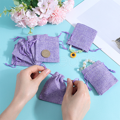 24Pcs Burlap Packing Pouches Drawstring Bags ABAG-BBC0001-07C-1