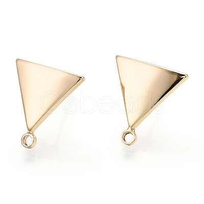 Brass Stud Earring Findings X-KK-T029-09G-1