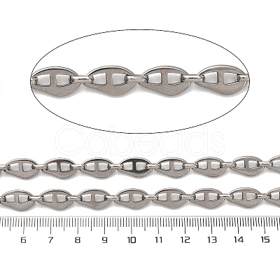 304 Stainless Steel Nuggets Link Chains CHS-S012-19P-1