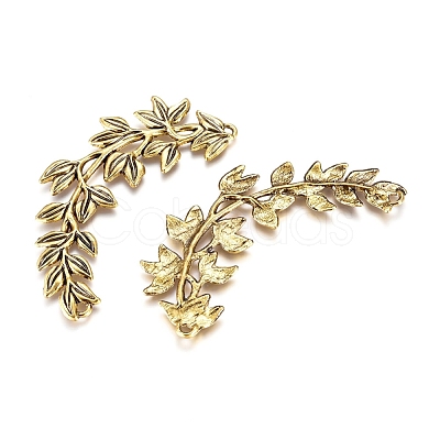 Tibetan Style Alloy Olive Branch Links connectors PALLOY-J082-04AG-1