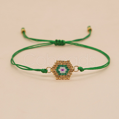 Bohemian Style Glass Seed Beaded Link Bracelets PL8601-5-1
