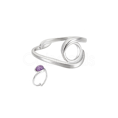 1Pc Sterling Silver Ring Components STER-BC0002-53A-1