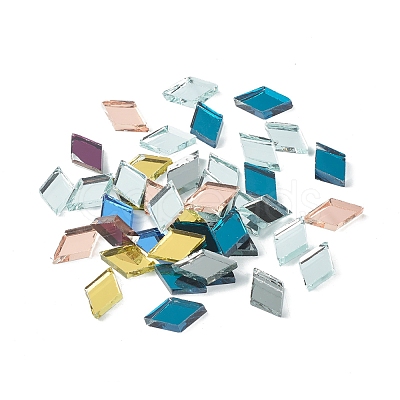 Rhombus Mosaic Tiles Glass Cabochons DIY-P045-12-1