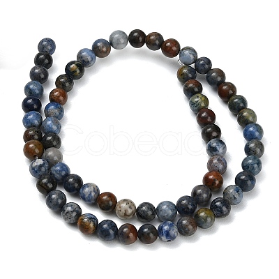 Natural Dumortierite Beads Strands LS-G-F826-A01-6mm-1